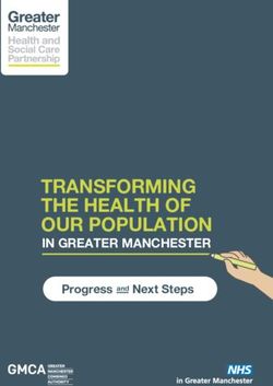 TRANSFORMING THE HEALTH OF OUR POPULATION - IN GREATER MANCHESTER Progress Next Steps - Greater Manchester ...