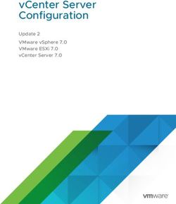 VCENTER SERVER CONFIGURATION - UPDATE 2 VMWARE VSPHERE 7.0 VMWARE ESXI 7.0 VCENTER SERVER 7.0