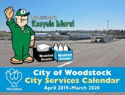City of Woodstock City Services Calendar - April 2019-March 2020