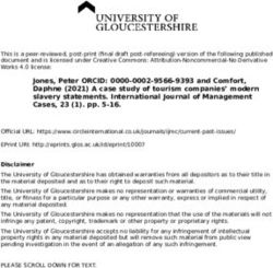Jones, Peter ORCID: 0000-0002-9566-9393 and Comfort, Daphne (2021) A case study of tourism companies' modern slavery statements. International ...