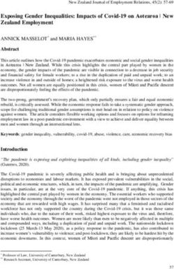 Exposing Gender Inequalities: Impacts of Covid-19 on Aotearoa ǀ New Zealand Employment