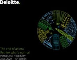 The end of an era Rethink what's normal - Portuguese Hospitality Atlas 2020 - 15th edition - Deloitte