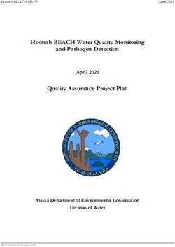 Hoonah BEACH Water Quality Monitoring and Pathogen Detection Quality Assurance Project Plan - April 2021 - Alaska Department of ...