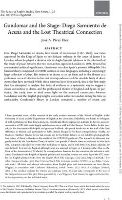 Gondomar and the Stage: Diego Sarmiento de Acu na and the Lost Theatrical Connection