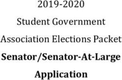 Senator/Senator-At-Large Application - 2019-2020 Student Government Association Elections Packet