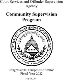 Community Supervision Program - Court Services and Offender Supervision Agency - Congressional Budget Justification