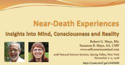 Robert G. Mays, BSc Suzanne B. Mays, AA, CMP www.selfconsciousmind.com - 2018 Natural Science Section, Spring Valley, New York November 7-11, 2018 ...
