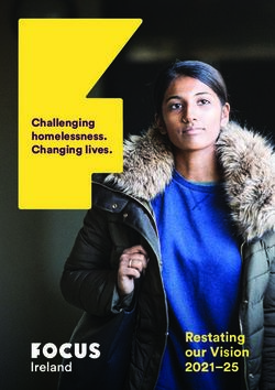 Restating our Vision - Challenging homelessness. Changing lives.