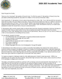 2020-2021 Academic Year - St. Bernardine of Siena School