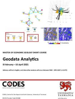 Geodata Analytics 8 February-16 April 2021