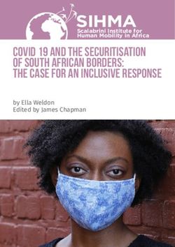 SIHMA Covid 19 AND the securitisation of South African borders: the case for an inclusive response