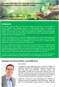 The recent activities of the Strategic Advisory Body on Environment of CEN and CENELEC (SABE) - January 2021