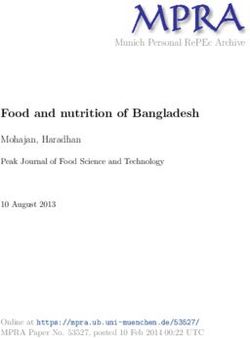 FOOD AND NUTRITION OF BANGLADESH - MUNICH PERSONAL REPEC ARCHIVE - MUNICH PERSONAL REPEC ...