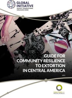 GUIDE FOR COMMUNITY RESILIENCE TO EXTORTION IN CENTRAL AMERICA - RESILIENCE COALITIONSFOR