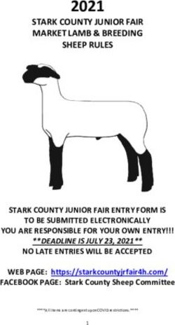 2021 STARK COUNTY JUNIOR FAIR MARKET LAMB & BREEDING SHEEP RULES - Stark County Jr Fair 4-H
