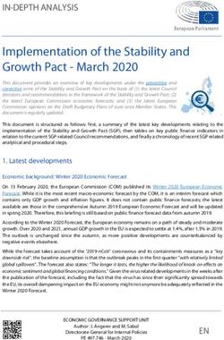 Implementation of the Stability and Growth Pact - March 2020
