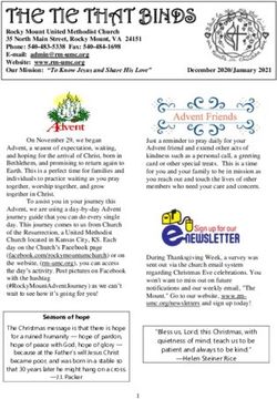 THE TIE THAT BINDS - Rocky Mount United Methodist Church