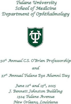 Tulane University School of Medicine Department of Ophthalmology - 50th Annual C.S. O'Brien Professorship and 37th Annual Tulane Eye Alumni Day J ...