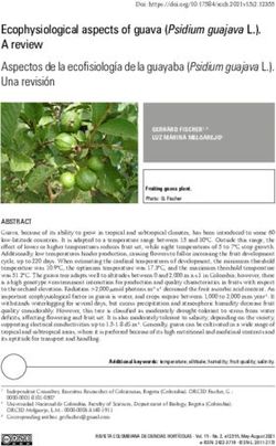 Ecophysiological aspects of guava (Psidium guajava L.). A review - Revistas UPTC