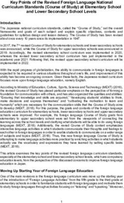 Key Points of the Revised Foreign Language National Curriculum Standards (Course of Study) at Elementary School and Lower Secondary School Levels