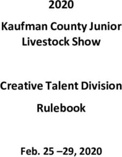 Kaufman County Junior Livestock Show Creative Talent Division Rulebook 2020 - Feb. 25 -29, 2020 - Kaufman County Jr ...
