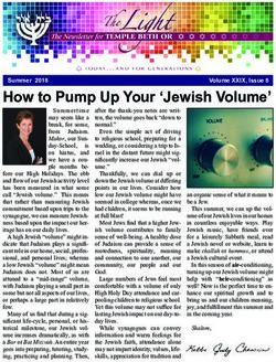 How to Pump Up Your 'Jewish Volume' - Temple Beth Or, Dayton, OH