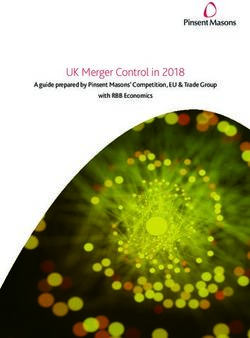 UK Merger Control in 2018 - A guide prepared by Pinsent Masons' Competition, EU & Trade Group with RBB Economics