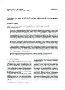 Transalpine pass routes in the Swiss Central Alps and the strategic use of topographic resources
