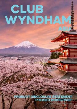 PRODUCT DISCLOSURE STATEMENT PREMIER MEMBERSHIP - VALID FROM JANUARY 2021