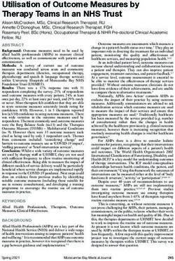 Utilisation of Outcome Measures by Therapy Teams in an NHS Trust