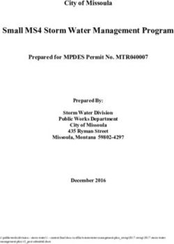 Small MS4 Storm Water Management Program - City of Missoula