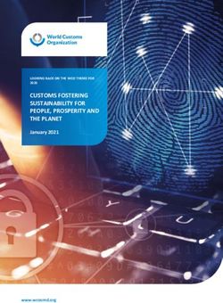 CUSTOMS FOSTERING SUSTAINABILITY FOR PEOPLE, PROSPERITY AND THE PLANET - January 2021