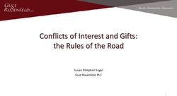 Conflicts of Interest and Gifts: the Rules of the Road - Susan Plimpton Segal Gust Rosenfeld, PLC - Arizona School Boards