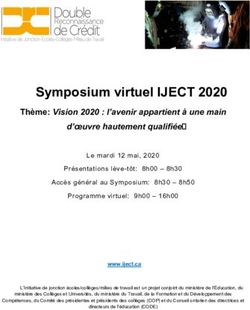 Symposium virtuel IJECT 2020 - Thème: Vision 2020 : l'avenir appartient à une main