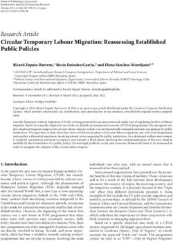 Circular Temporary Labour Migration: Reassessing Established Public Policies