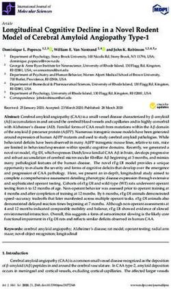 Longitudinal Cognitive Decline in a Novel Rodent Model of Cerebral Amyloid Angiopathy Type-1 - MDPI
