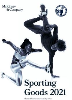 SPORTING GOODS 2021 THE NEXT NORMAL FOR AN INDUSTRY IN FLUX - MCKINSEY