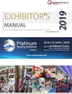 EXHIBITOR'S MANUAL 10 AU 12 AVRIL 2019 - Platinum