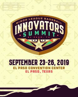 SEPTEMBER 23 26, 2019 - EL PASO CONVENTION CENTER EL PASO, TEXAS - MILB INNOVATORS SUMMIT