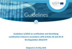 Guidelines 1/2018 on certification and identifying certification criteria in accordance with Articles 42 and 43 of the Regulation 2016/679 Adopted ...