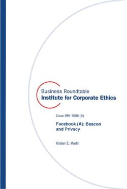 Institute for Corporate Ethics - Business Roundtable Facebook(A): Beacon and Privacy