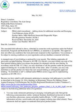 UNITED STATES ENVIRONMENTAL PROTECTION AGENCY WASHINGTON, DC 20460