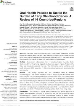 Oral Health Policies to Tackle the Burden of Early Childhood Caries: A Review of 14 Countries/Regions - Frontiers