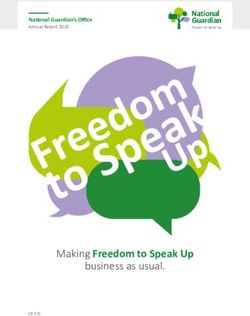 Business as usual. Making Freedom to Speak Up - National Guardian's Office - CQC