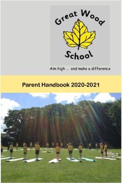 Parent Handbook 2020-2021 - Aim high and make a difference - Great Wood School