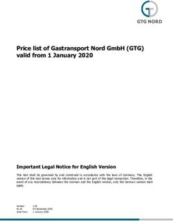 Price list of Gastransport Nord GmbH (GTG) valid from 1 January 2020