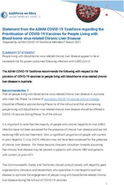 Statement from the ASHM COVID-19 Taskforce regarding the Prioritisation of COVID-19 Vaccines for People Living with Blood-borne virus-related ...