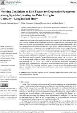 Working Conditions as Risk Factors for Depressive Symptoms among Spanish Speaking Au Pairs Living in Germany-Longitudinal Study - About CIH LMU