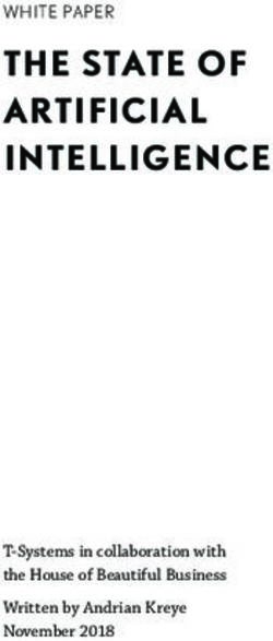 THE STATE OF ARTIFICIAL INTELLIGENCE - WHITE PAPER - T-Systems in collaboration with the House of Beautiful Business