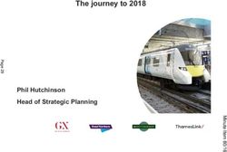 The journey to 2018 - Phil Hutchinson Head of Strategic Planning